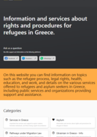 Image of the home page of the refugee.info website