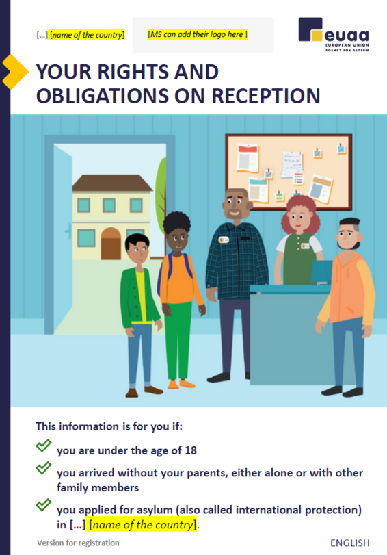Image of cover page of RCD brochure for unaccompanied children at registration